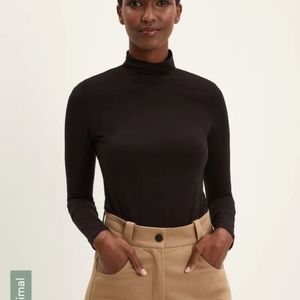 Frank & Oak Black Mockneck Turtleneck NWT